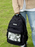 Edison中学生书包高中护脊减负背包二次元DIY潮流百搭双肩包痛包2569-1 实拍图