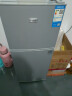 小黄鸭 迷你冰箱小 108L双门冷藏冷冻小型家用宿舍租房电冰箱小巧不占地 一级能效省电节能 158L【一级能效，上冷冻下冷藏】银 实拍图