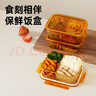 COOKSS耐热玻璃饭盒学生上班族保鲜饭盒大容量分格饭盒微波炉便当盒餐 实拍图