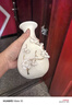 东方泥土高档描金陶瓷花瓶轻奢摆件 客厅餐桌插花家居新中式白色干花瓷器 描金花瓶（梅花） 实拍图