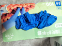 英科医疗（INTCO）一次性手套食品级防护蓝色丁腈耐用丁晴蓝色橡胶手套100只M中码 实拍图