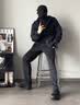 JEEP SPIRIT吉普男鞋夏季透气网面通勤鞋商务休闲运动鞋子男 6117石墨黑 40 实拍图