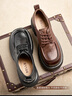 百丽时尚牛津鞋女2025新款春商场牛皮革厚底休闲鞋D2Y1DAM5 黑色 38 实拍图