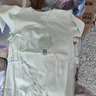 童泰（TONGTAI）婴儿连体衣夏纯棉衣服初生宝宝蝴蝶哈衣爬服提花绿色59cm 实拍图