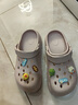 名创优品（MINISO）洞洞鞋女款2025新款eva防滑防臭沙滩鞋增高凉拖鞋女夏季外穿 石英粉+可爱怪兽 36-37 实拍图