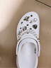 卡骆驰crocs檀健次同款经典泡芙洞洞鞋百舒适男沙滩鞋女鞋休闲鞋|207521 白色-100(含智必星) 39 (240mm) 实拍图