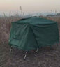 都格离地帐篷户外双人防暴雨免搭建野营加厚防晒露营垂钓野外帐篷雨棚 军绿色（单人配防潮垫） 实拍图