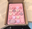 B.O.W航世 K155B 无线蓝牙数字小键盘 财务会计办公 复古圆帽 外接笔记本台式通用键盘 幻彩粉 实拍图