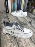 海澜之家男鞋秋季2025时尚平底百搭板鞋男士平板休闲鞋西装商务小白鞋子男 白灰色（透气款） 42 实拍图
