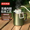 京东京造不锈钢双层保温桌面马克杯420mL 户外露营水杯 304咖啡杯橄榄绿 实拍图