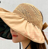 FitonTon遮阳帽子女空顶防晒帽黑胶防紫外线太阳帽夏加宽帽檐户外百搭草帽 实拍图