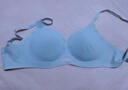 ubras无尺码浪花领文胸收副乳内衣女无痕小胸聚拢文胸无钢圈胸罩 丹宁蓝色-背勾 均码 mini版（80~100斤） 实拍图