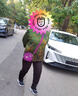 东选中老年单肩斜挎包迷你小包尼龙女包休闲帆布妈妈买菜包手机零钱包 葡萄紫 实拍图