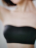 浪莎无肩带内衣女防滑隐形抹胸式裹胸夏薄款冰丝无痕美背文胸 黑色 S 实拍图