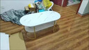 锋鹏益居茶几客厅小户型边几沙发轻奢小桌子现代简约圆形茶几组合 [玻璃款双层]白大理石色120*60cm 实拍图