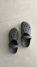 crocs卡骆驰洞洞鞋贝雅卡骆班轻便耐磨一脚蹬休闲鞋|205089 石板灰/青柠绿-0GX 40 (250mm) 实拍图