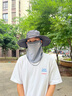 偶森防晒面罩帽子套装户外遮太阳帽男夏防紫外线钓鱼登山大帽檐护颈脖 实拍图