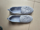斯凯奇（Skechers）渔夫鞋夏季一脚蹬女鞋蕾丝单鞋透气懒人散步鞋休闲妈妈鞋健步鞋 896020-LTGY/浅灰色 38.5 实拍图