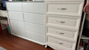 SAMEDREAM简约实木斗柜卧室床尾置物柜奶油收纳柜客厅靠墙抽屉烤漆柜子 「顶配扩容王」8斗【100cm】奶油白 实拍图