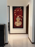 瑞尚（RUISHANG） 玄关装饰画现代简约进门壁画山水墙画竖版晶瓷画欧式轻奢挂画 福禄有鱼 80*160cm/晶瓷面+铝合金边框 实拍图