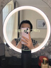 AMIRO觅光化妆镜带灯led桌面梳妆台智能美妆镜子宿舍卧室高清补光O2黛丽黑 生日礼物送女生老婆 实拍图