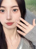 庆怡999足金满天星黄金戒指女款 素圈尾戒指环磨砂金戒送女友礼物 12圈号 金约0.95g-1.05g 实拍图