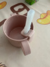 康巴豆 宝宝学饮杯儿童带盖敞口喝水杯婴儿饮水杯直饮鸭嘴啜饮杯嘬口杯 粉红色+吸管 实拍图