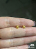 周六福（ZLF）  黄金耳钉女款足金小星星黄金耳饰 计价 0.73g 实拍图