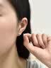 中国黄金（CHINA GOLD）S925银耳钉女款轻奢优雅蝴蝶结直针耳饰情人节生日礼物送女友爱人 【今/次日达】S925银蝴蝶结耳钉 实拍图