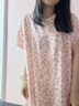棉绸睡裙女夏薄款2025新款睡衣韩版甜美少女网红家居外穿裙子QM 粉底碎花2301 均码 (90-140斤内穿) 实拍图