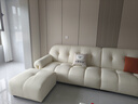 冬熊棉花糖真皮沙发法式奶油风客厅小户型轻奢白色钢琴键云朵沙发 【五人位3.4米】 头层真皮【旗舰版】凝胶记忆棉+6CM紫罗兰 实拍图