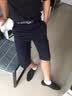 啄木鸟男士纯棉休闲裤夏季薄款中老年爸爸父亲宽松直筒高腰短裤七分马裤 黑色 36 晒单实拍图