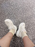 回力瑞内增高小白鞋真皮镂空老爹鞋女2025增高网面透气薄款运动休闲凉鞋 白色 36 实拍图