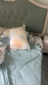水星家纺四件套床上用品 100%纯棉 全棉印花套件 ins花卉风 被套床单枕套 叶青颜(纯棉-透气舒爽） 1.5米床 床单款 （被套200*230cm） 实拍图
