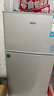 奥克斯小冰箱家用小型迷你冷藏冷冻两用出租房宿舍用节能省电寝室办公室电冰箱 【升级净化去味】56A176DW银【节能省电】 实拍图