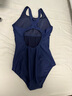 洲克（ZOKE）ZOKE泳衣女连体三角修身遮肚温泉女士游泳衣119601105 深兰 2XL 实拍图