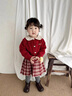 班喜迪女童连衣裙冬装洋气儿童针织公主裙过年宝宝周岁礼服加绒开衫裙子 红色 90 实拍图