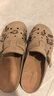 真维斯（Jeanswest）勃肯鞋女时尚轻便包头半拖鞋女外穿夏季新款休闲凉拖鞋 卡其色 39 实拍图