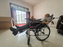 鱼跃(yuwell)护理型轮椅车H008B全躺带坐便盆餐板钢管手动折叠老人 实拍图