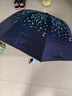 天堂伞双层防晒伞防紫外线太阳伞雨伞晴雨伞两用小清新遮阳伞 藏青色（双层树叶） 实拍图