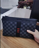 Cohnim kevin奢侈品牌男士手包手拿拉链男包手抓信封钱包送男友父亲情人节礼物 【顺丰空运】c211格子纹 实拍图