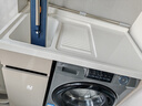 蜂窝铝洗衣柜阳台一体台盆洗衣池槽洗衣机柜滚筒伴侣柜浴室柜定制 100CM左盆 奶油白 送冷热水龙头 实拍图