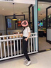 浪莎运动裤女春秋款宽松显瘦哈伦束脚裤子女高腰垂感百搭休闲卫裤女 黑色-春秋常规款 L (适合111-120斤) 实拍图