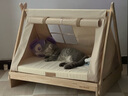 POPOCOLA猫窝四季通用帐篷式宠物狗屋猫咪猫床房子室内狗狗窝 宠物帐篷木床73*50【四季垫子】 实拍图