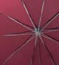 天堂 加大雨伞三折 晴雨两用商务伞经典格纹10骨大雨伞男女 暗紫红 实拍图