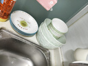 釉下彩奶油风碗家用套装陶瓷米饭碗创意餐具套装个性新款面碗汤碗 奶绿8英寸汤碗1个装 实拍图