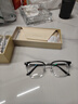 蔡司（ZEISS）镜片近视眼镜框男半框防蓝光辐射可配带散光度数眼睛女钛合金镜架 简约款 黑银 配colorein镜片1.60超薄 0-800 实拍图
