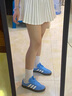 adidas T头鞋 VL COURT复古板鞋德训鞋男女阿迪达斯轻运动 蓝色/亮白/树脂黄   42 实拍图