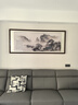 佳得雅新中式客厅装饰画沙发背景墙壁画字画山水画靠山图办公室风景挂画 望云楼A2（原版） 78*188cm宣纸+胡桃色框（热款） 实拍图
