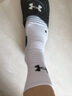 安德玛（Under Armour）篮球袜子 运动袜男女 跑步羽毛球防臭袜中筒棉袜 白色XL码三双装 实拍图